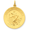 24k Gold-plated Sterling Silver St. Christopher Medal