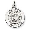 Sterling Silver Antiqued Saint Joseph Medal