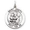 Sterling Silver Antiqued Saint Joseph Medal