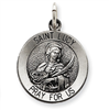 Sterling Silver Antiqued Saint Lucy Medal
