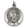 Sterling Silver Antiqued Saint Luke Medal