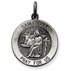 Sterling Silver Antiqued Saint Luke Medal