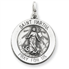 Sterling Silver Antiqued Saint Martha Medal