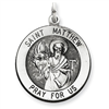 Sterling Silver Antiqued Saint Matthew Medal