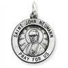 Sterling Silver Antiqued Saint John Neuman Medal