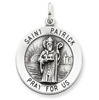 Sterling Silver Antiqued Saint Patrick Medal