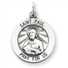 Sterling Silver Antiqued Saint Paul Medal