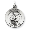 Sterling Silver Antiqued Saint Roch Medal