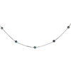 14K White Gold Peacock Freshwater Cultured Pearl Necklace chain