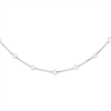 14K White Gold White Cultured Pearl Necklace chain
