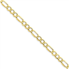 10k 6.6mm Semi-Solid Figaro Chain