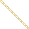 10k 7.3mm Semi-Solid Figaro Chain