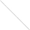 10k White Gold .8mm Polished Lite Baby Rope Chain