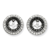 14k White Gold Black & White Diamond Earring Jackets