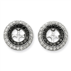 14k White Gold Black & White Diamond Earring Jackets