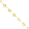 14k Adjustable Flower Anklet