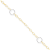 14k Two-Tone Adjustable Circle Anklet