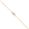 14k Two-tone Mirror Bead Anklet