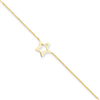 14K Adjustable Star Anklet