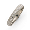 14K White Gold 3mm Design Etched Wedding Band ring