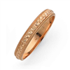 14K Rose Gold 3mm Design Etched Wedding Band ring