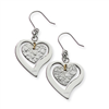 Stainless Steel Heart Dangle Earrings