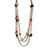 Capiz Shell, Bamboo & Acrylic Bead Slip-on Necklace