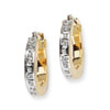 14k Diamond Fascination Round Hinged Hoop Earrings