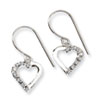 14k White Gold Diamond Fascination Heart Earrings