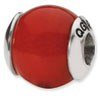 Sterling Silver Reflections Red Quartz Stone Bead