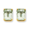 14k 10x8 Emerald Green Amethyst Earring