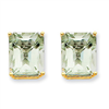 14k 12x10 Emerald Green Amethyst Earring