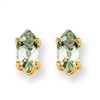 14k 6x3 Marquise Green Amethyst Earring