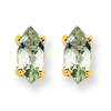 14k 7x3.5 Marquise Green Amethyst Earring