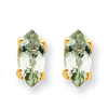 14k 8x4 Marquise Green Amethyst Earring