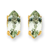 14k 10x5 Marquise Green Amethyst Earring