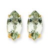 14k 12x6 Marquise Green Amethyst Earring