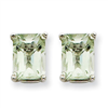 14kw 8x6mm Emerald Green Amethyst Earring