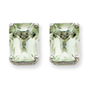 14kw 10x8mm Emerald Green Amethyst Earring