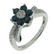 Blue Sapphire Diamond Ring