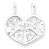 Sterling Silver Mother/Daughter Break apart Charm