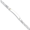 Sterling Silver Anchor Link ID Bracelet