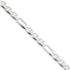 Sterling Silver 6.5mm Figaro Anchor Chain bracelet