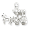 Sterling Silver Horse & Carriage Charm