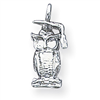 Sterling Silver Graduation Owl Charm