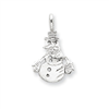 Sterling Silver Snowman Charm