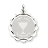 Sterling Silver First Holy Communion Disc Charm