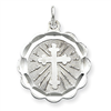 Sterling Silver Cross Disc Charm