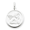 Sterling Silver Satin Angel Charm