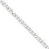 Sterling Silver 7mm Pave Curb Chain bracelet